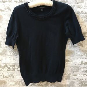 Banana Republic Navy Short Sleeve Sweater